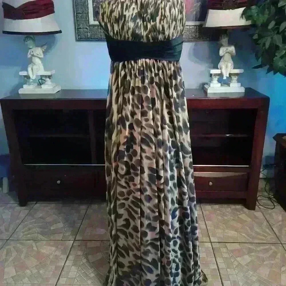 LaFemme Gown/ Dress Leopard Print Size 0 - Picture 3 of 16